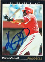 Kevin Mitchell Signed 1993 Pinnacle Baseball Card - Cincinnati Reds #551