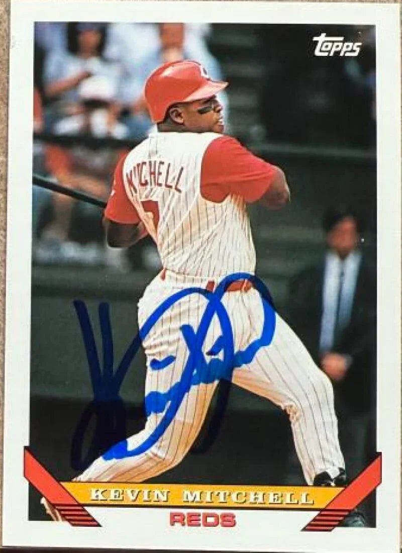 Kevin Mitchell Signed 1993 Topps Traded Baseball Card - Cincinnati Reds #112T
