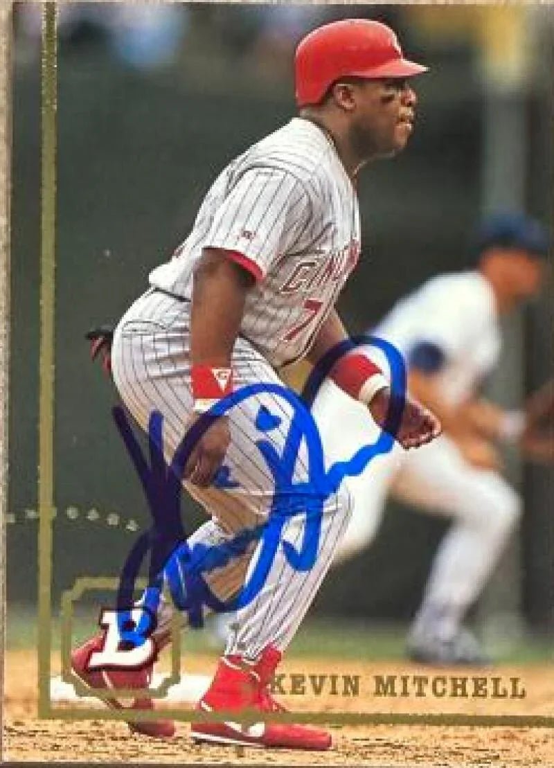Kevin Mitchell Signed 1994 Bowman Baseball Card - Cincinnati Reds #514