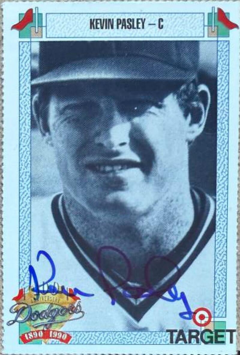 Kevin Pasley Signed 1990 Target Baseball Card - Los Angeles Dodgers