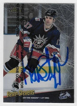 Kevin Stevens Signed 1998-99 Topps Finest Hockey Card - New York Rangers
