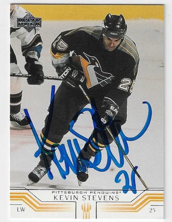 Kevin Stevens Signed 2001-02 Upper Deck Hockey Card - Pittsburgh Penguins
