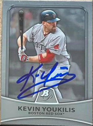 Kevin Youkilis Signed 2010 Bowman Platinum Baseball Card - Boston Red Sox