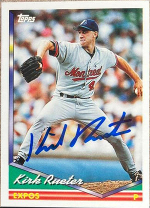 Kirk Reuter Signed 1994 Topps Baseball Card - Montreal Expos - PastPros
