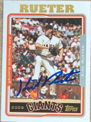 Kirk Rueter Signed 2005 Topps Baseball Card - San Francisco Giants