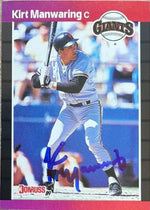 Kirt Manwaring Signed 1989 Donruss Baseball Card - San Francisco Giants
