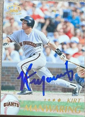 Kirt Manwaring Signed 1995 Pacific Baseball Card - San Francisco Giants - PastPros