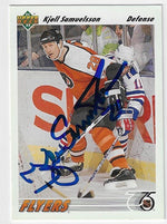 Kjell Samuelsson Signed 1991-92 Upper Deck Hockey Card - Philadelphia Flyers