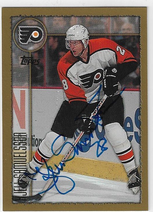 Kjell Samuelsson Signed 1998-99 Topps Hockey Card - Philadelphia Flyers