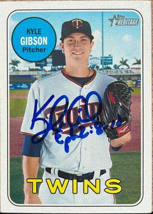 Kyle Gibson Signed 2015 Topps Heritage Baseball Card - Minnesota Twins - PastPros