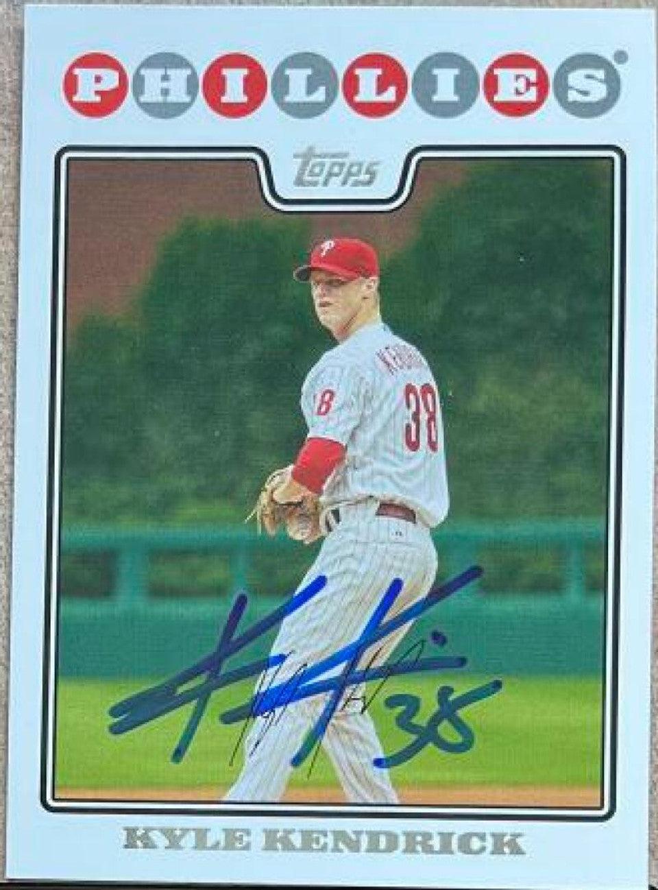 Kyle Kendrick Signed 2008 Topps Baseball Card - Philadelphia Phillies - PastPros