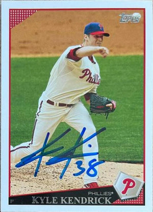 Kyle Kendrick Signed 2009 Topps Baseball Card - Philadelphia Phillies