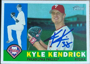 Kyle Kendrick Signed 2009 Topps Heritage Baseball Card - Philadelphia Phillies