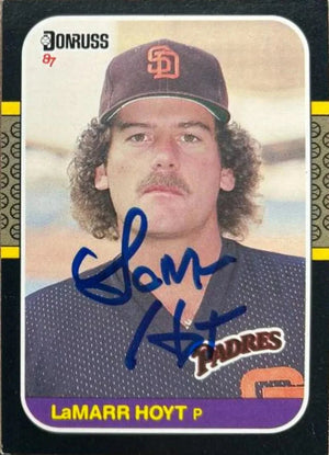 Lamaar Hoyt Signed 1987 Donruss Baseball Card - San Diego Padres - PastPros