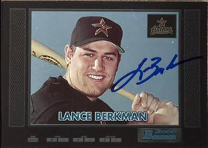 Lance Berkman Signed 2000 Bowman Retro / Future Baseball Card - Houston Astros #239