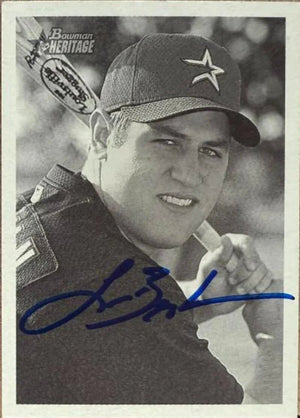 Lance Berkman Signed 2001 Bowman Heritage Baseball Card - Houston Astros #63