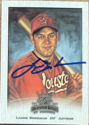 Lance Berkman Signed 2002 Donruss Diamond Kings Baseball Card - Houston Astros #91