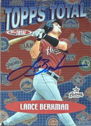 Lance Berkman Signed 2002 Topps Total Baseball Card - Houston Astros #TT4