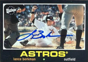 Lance Berkman Signed 2002 Upper Deck Vintage Baseball Card - Houston Astros #129