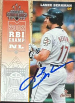 Lance Berkman Signed 2003 Donruss Champions Baseball Card - Houston Astros #118