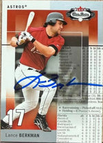 Lance Berkman Signed 2003 Fleer Box Score Baseball Card - Houston Astros #15