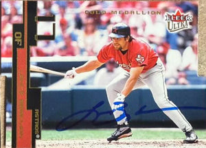 Lance Berkman Signed 2003 Fleer Ultra Gold Medallion Baseball Card - Houston Astros #61