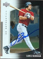 Lance Berkman Signed 2003 UD Authentics Baseball Card - Houston Astros #36