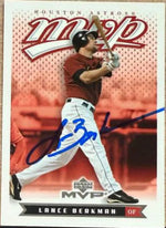 Lance Berkman Signed 2003 Upper Deck MVP Baseball Card - Houston Astros #92