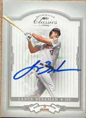 Lance Berkman Signed 2004 Donruss Classics Baseball Card - Houston Astros #147