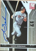 Lance Berkman Signed 2004 Donruss Elite Baseball Card - Houston Astros #106
