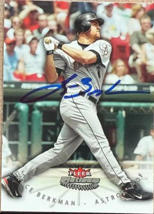 Lance Berkman Signed 2005 Fleer Platinum Baseball Card - Houston Astros #7