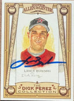 Lance Berkman Signed 2006 Topps Allen & Ginter - Dick Perez Sketches Baseball Card - Houston Astros #12