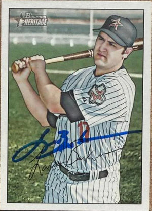 Lance Berkman Signed 2007 Bowman Heritage Baseball Card - Houston Astros #27