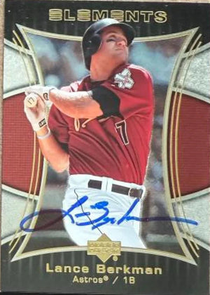 Lance Berkman Signed 2007 Upper Deck Elements Baseball Card - Houston Astros #60
