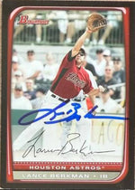 Lance Berkman Signed 2008 Bowman Baseball Card - Houston Astros #49