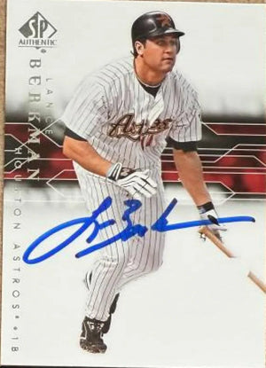 Lance Berkman Signed 2008 SP Authentic Baseball Card - Houston Astros #41