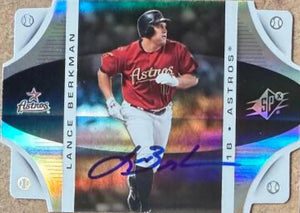 Lance Berkman Signed 2008 SPx Baseball Card - Houston Astros #41