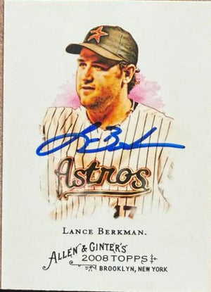 Lance Berkman Signed 2008 Topps Allen & Ginter Baseball Card - Houston Astros #270