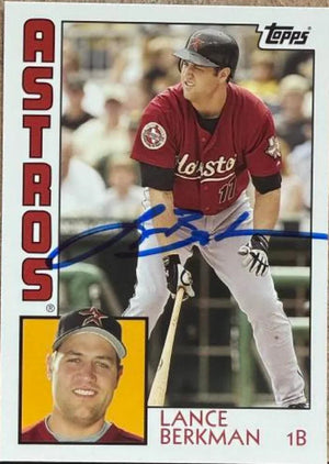 Lance Berkman Signed 2008 Topps - Trading Card History Baseball Card - Houston Astros #TCH39 1984 Topps