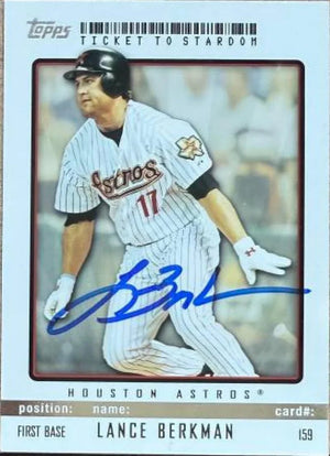 Lance Berkman Signed 2009 Topps Ticket to Stardom Baseball Card - Houston Astros #159