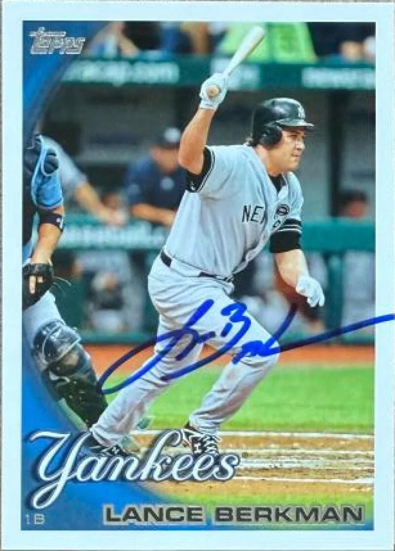Lance Berkman Signed 2010 Topps Update Baseball Card - New York Yankees #US-88