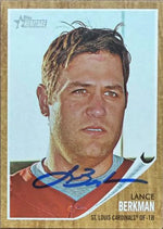 Lance Berkman Signed 2011 Topps Heritage Baseball Card - St Louis Cardinals #269
