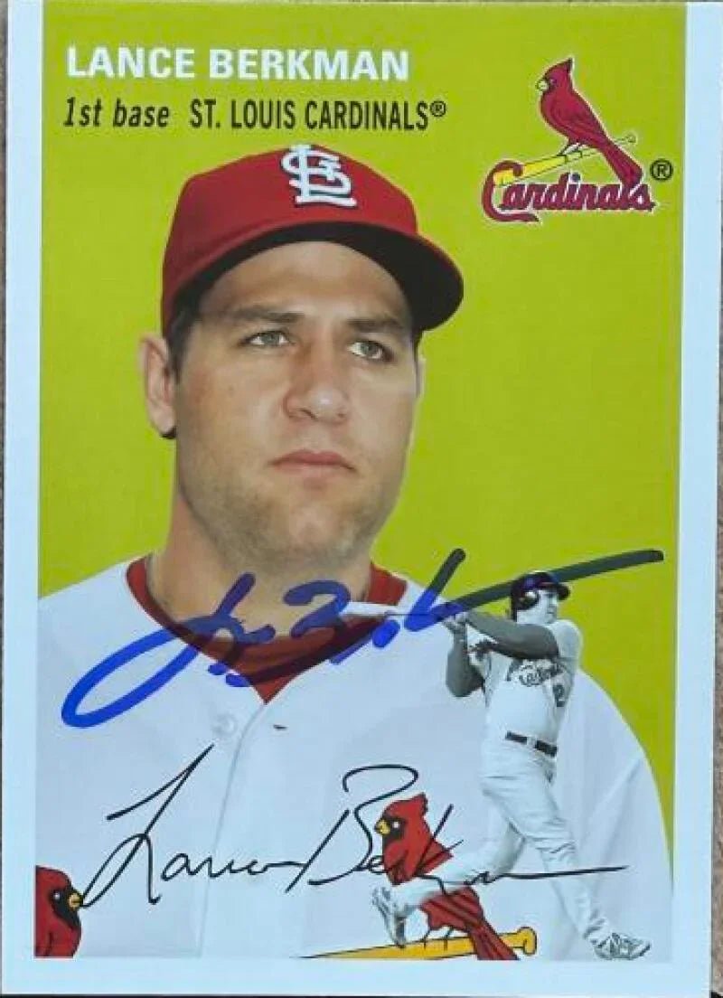 Lance Berkman Signed 2012 Topps Archives Baseball Card - St Louis Cardinals #24
