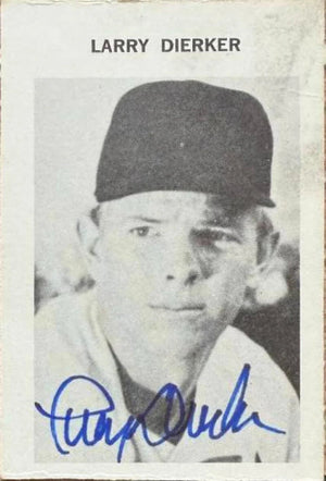 Larry Dierker Signed 1972 Milton Bradley Baseball Card - Houston Astros