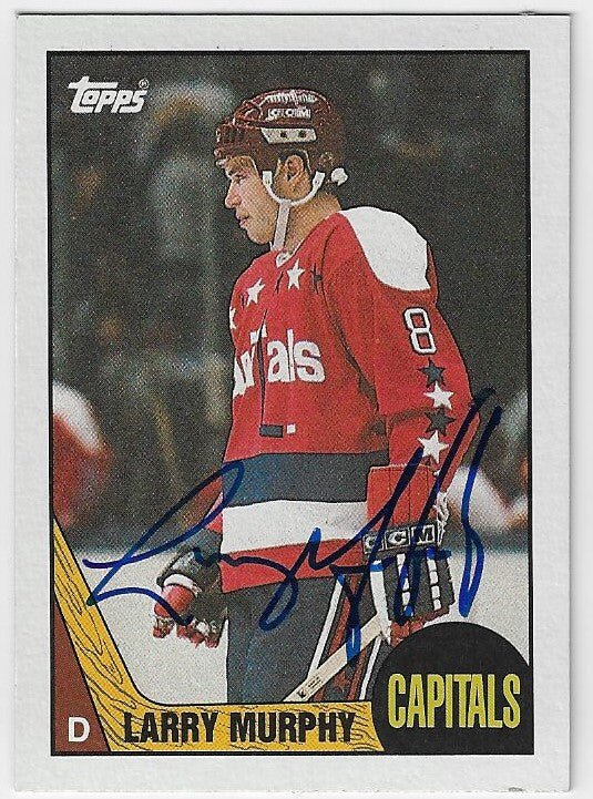Larry Murphy Signed 1987-88 Topps Hockey Card - Washington Capitals