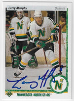 Larry Murphy Signed 1990-91 Upper Deck Hockey Card - Minnesota North Stars