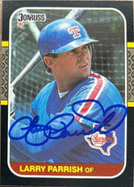 Larry Parrish Signed 1987 Donruss Baseball Card - Texas Rangers