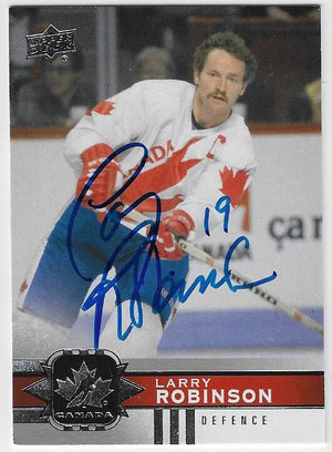 Larry Robinson Signed 2017-18 Canadian Tire Upper Deck Hockey Card - Team Canada