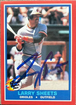 Larry Sheets Signed 1987 Fleer Hottest Stars Baseball Card - Baltimore Orioles