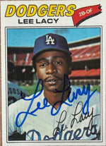 Lee Lacy Signed 1977 Topps Baseball Card - Los Angeles Dodgers